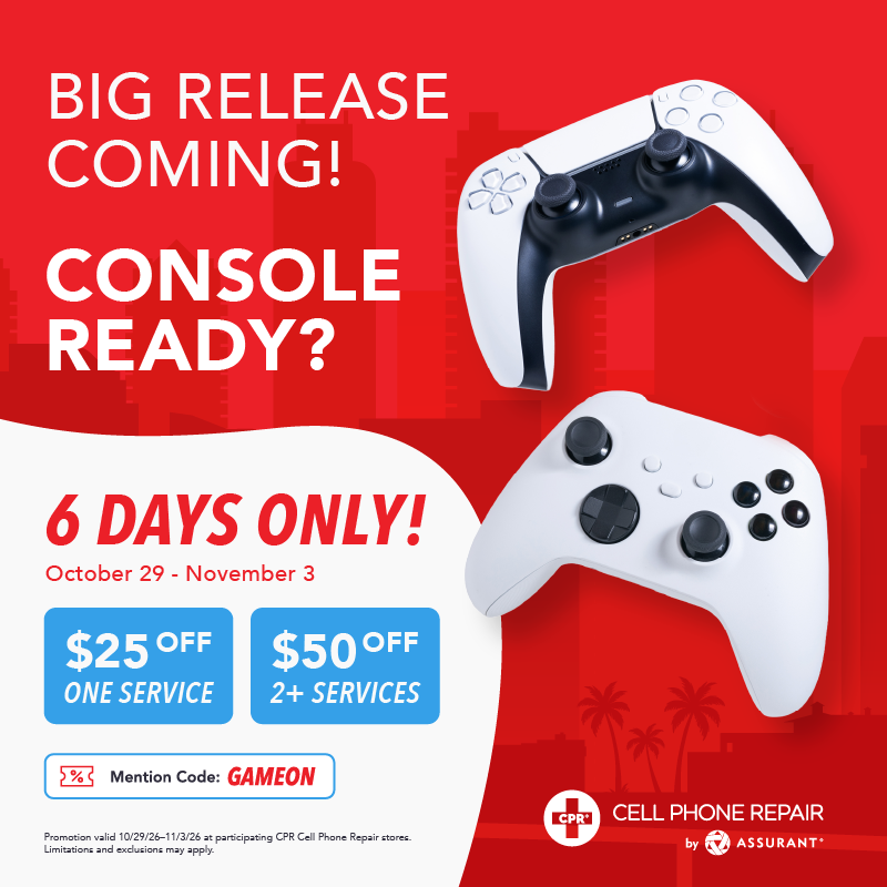CPR Cell Phone Repair game console repair promotion